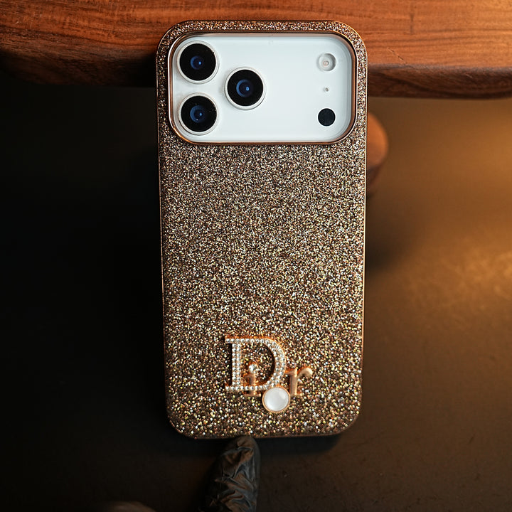 Luxury Glitter Case with 3D Metal Emblem for iPhone 17 Series | Premium Sparkle Finish