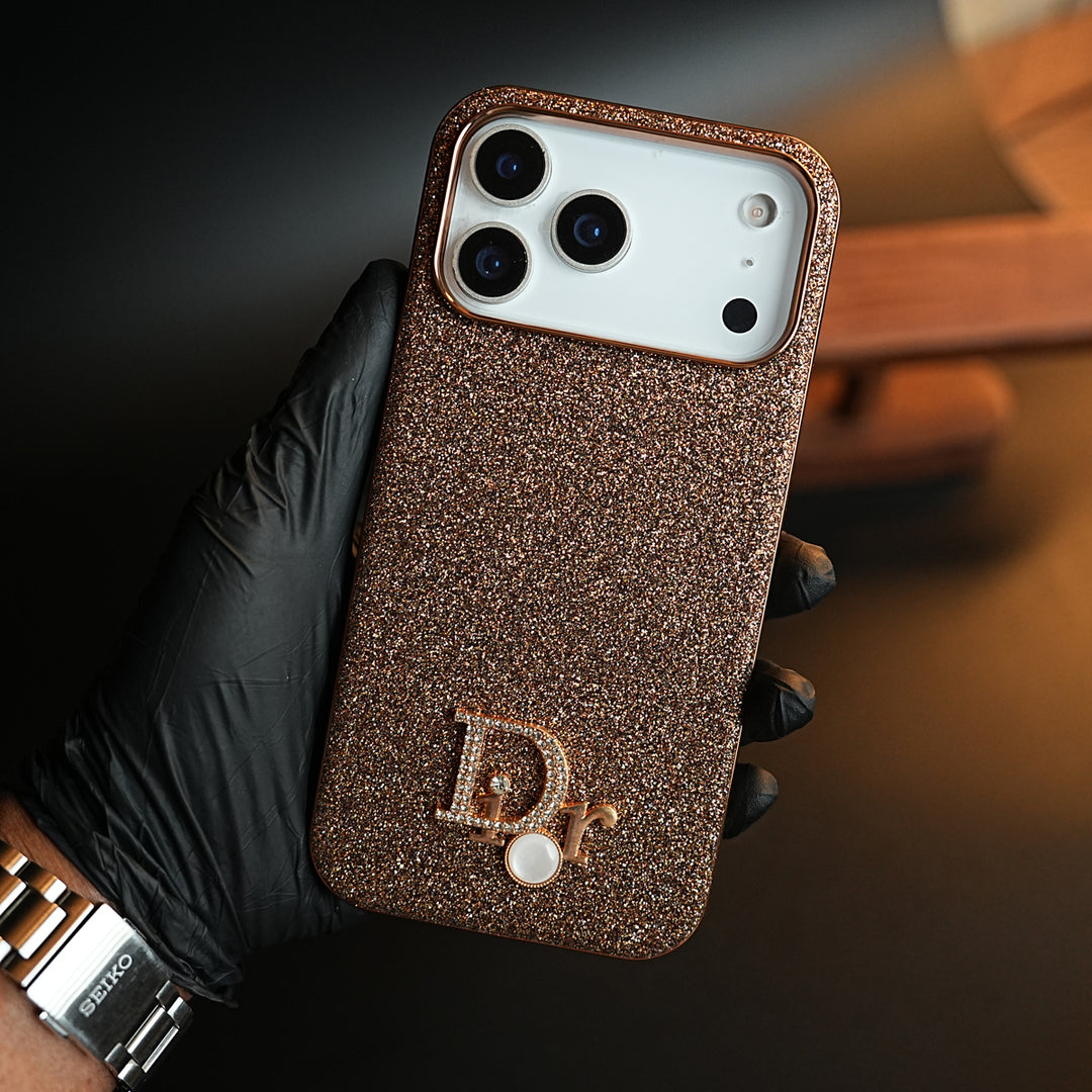 Luxury Glitter Case with 3D Metal Emblem for iPhone 17 Series | Premium Sparkle Finish