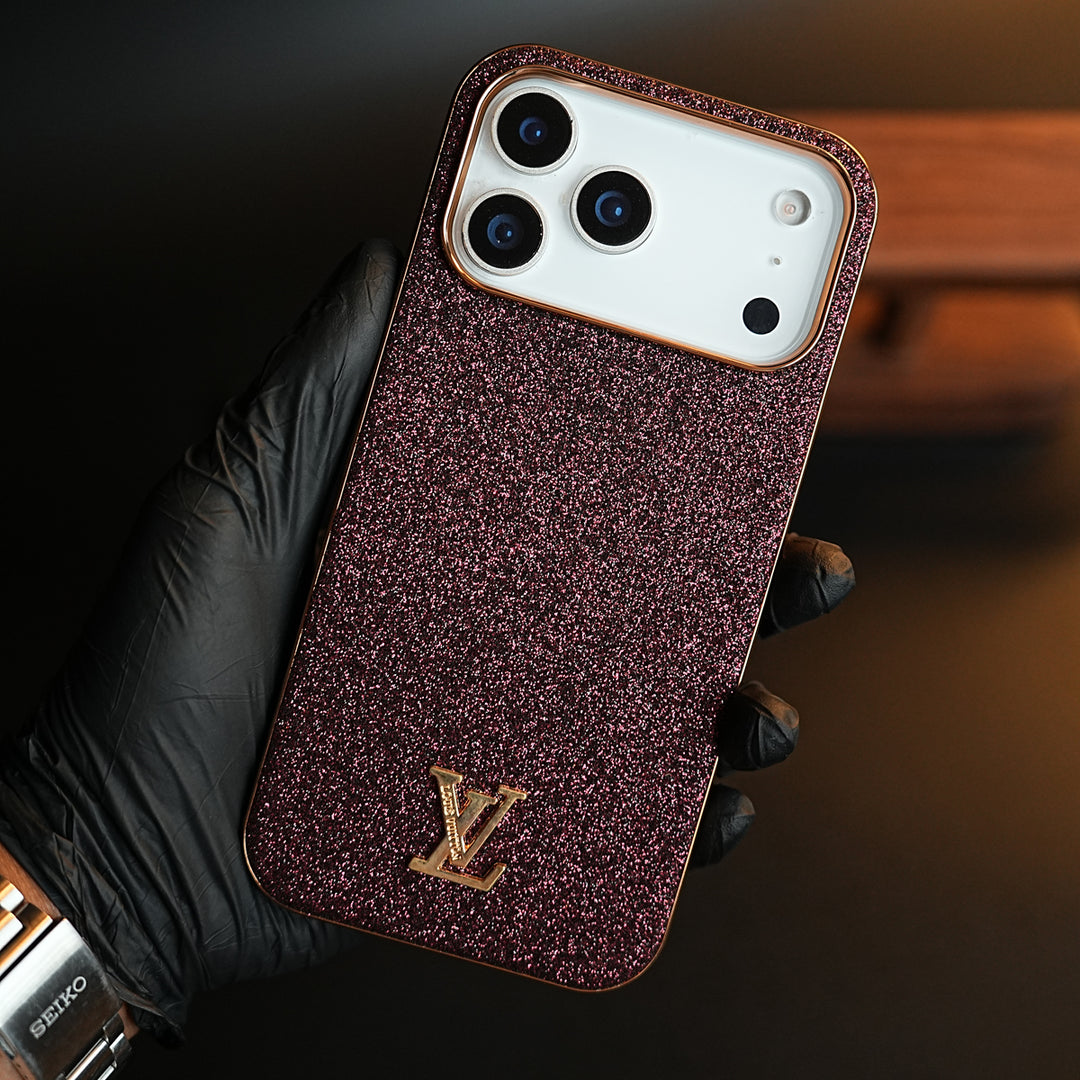 Luxury Glitter Case with 3D Metal Emblem for iPhone 17 Series | Premium Sparkle Finish