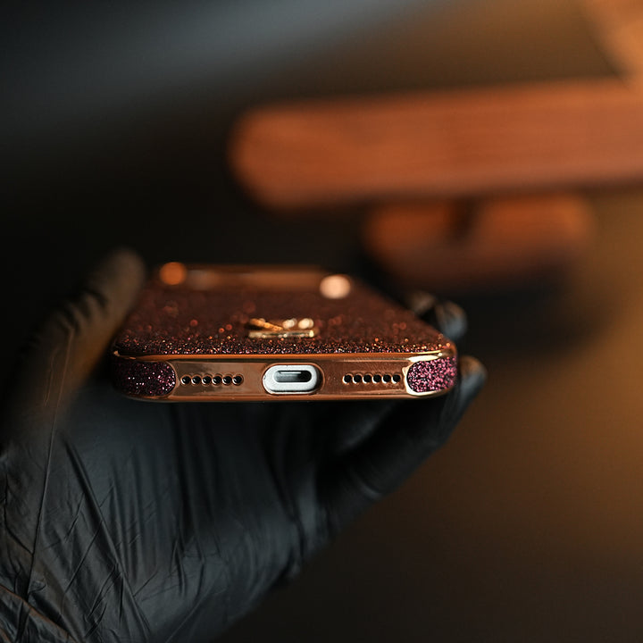 Luxury Glitter Case with 3D Metal Emblem for iPhone 17 Series | Premium Sparkle Finish