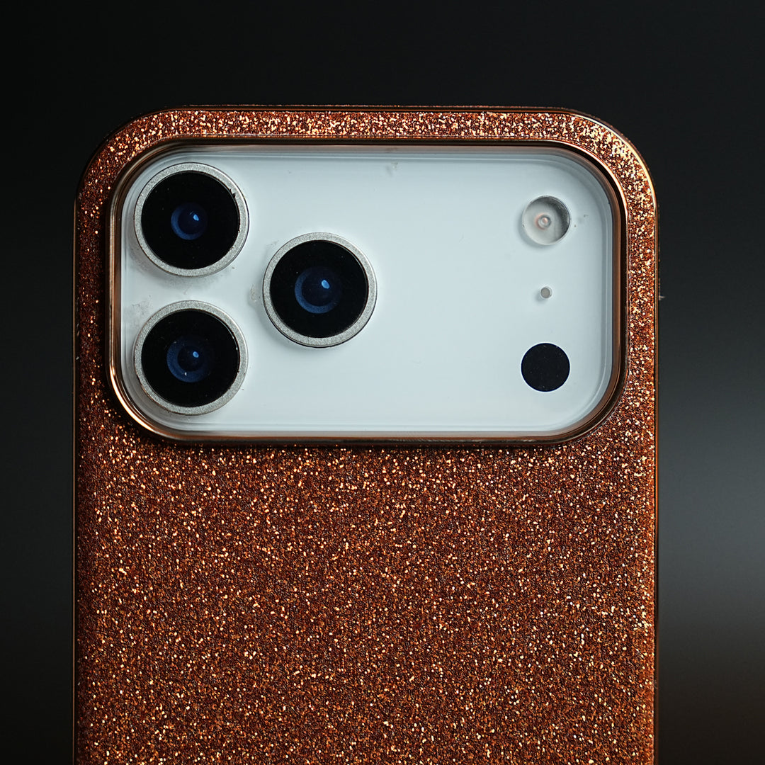 Luxury Glitter Case with 3D Metal Emblem for iPhone 17 Series | Premium Sparkle Finish