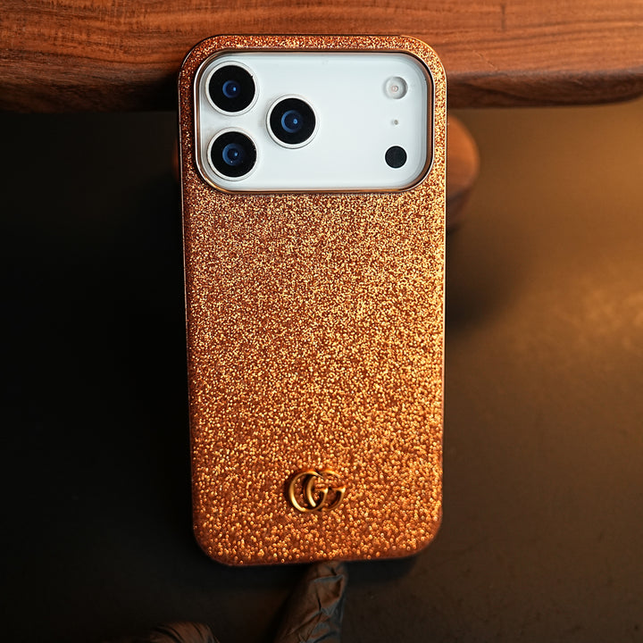 Luxury Glitter Case with 3D Metal Emblem for iPhone 17 Series | Premium Sparkle Finish