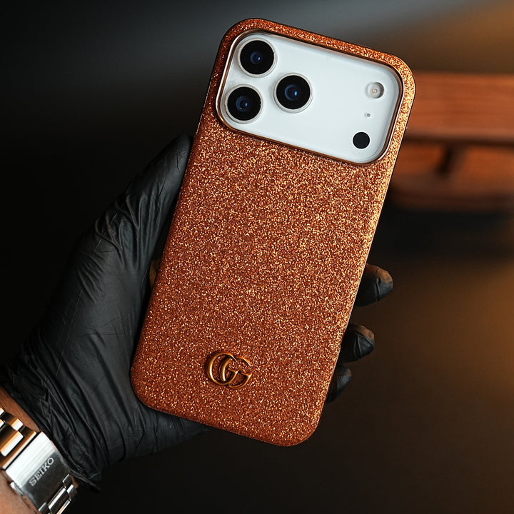 Luxury Glitter Case with 3D Metal Emblem for iPhone 17 Series | Premium Sparkle Finish