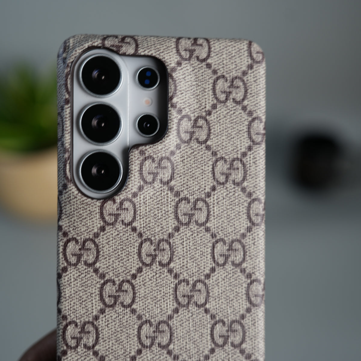 Samsung Galaxy S26 Ultra Luxury GG Pattern PU Leather Cover