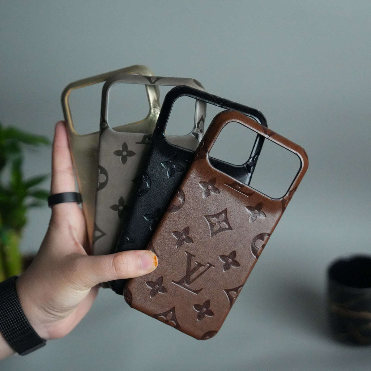 iPhone 17 Pro Max Luxury PU Leather Fashion Brand Case Cover