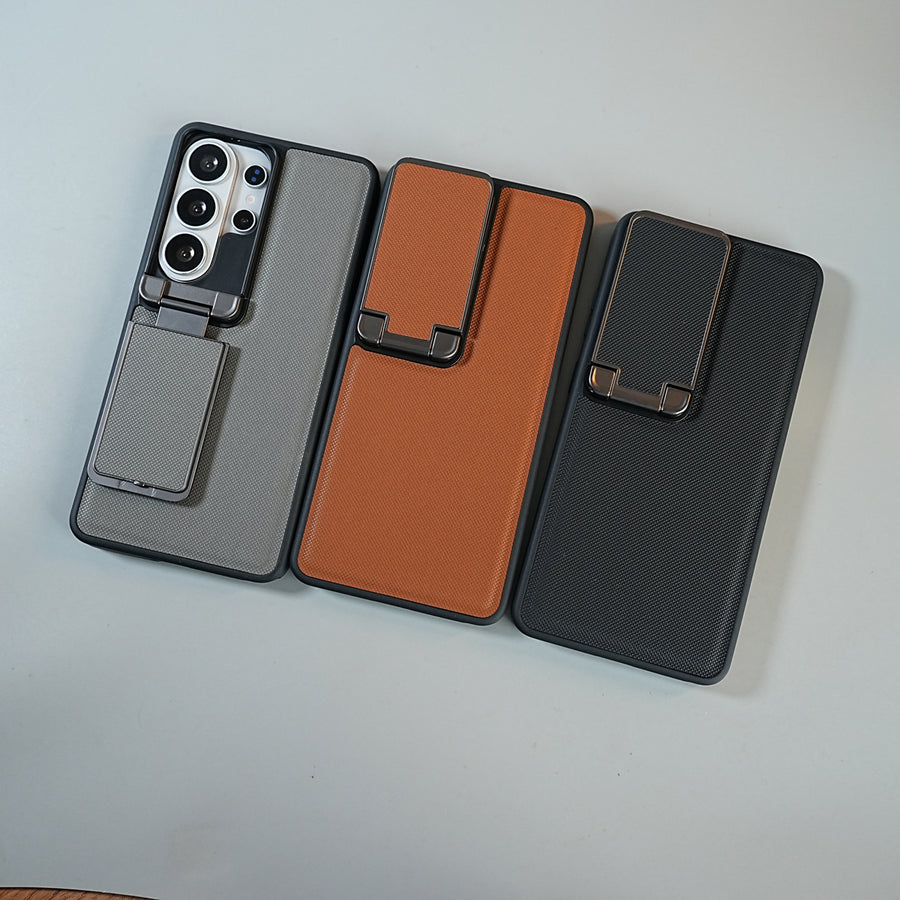 Samsung Galaxy Ultra Series Metal Camera Cap Stand Case Cover