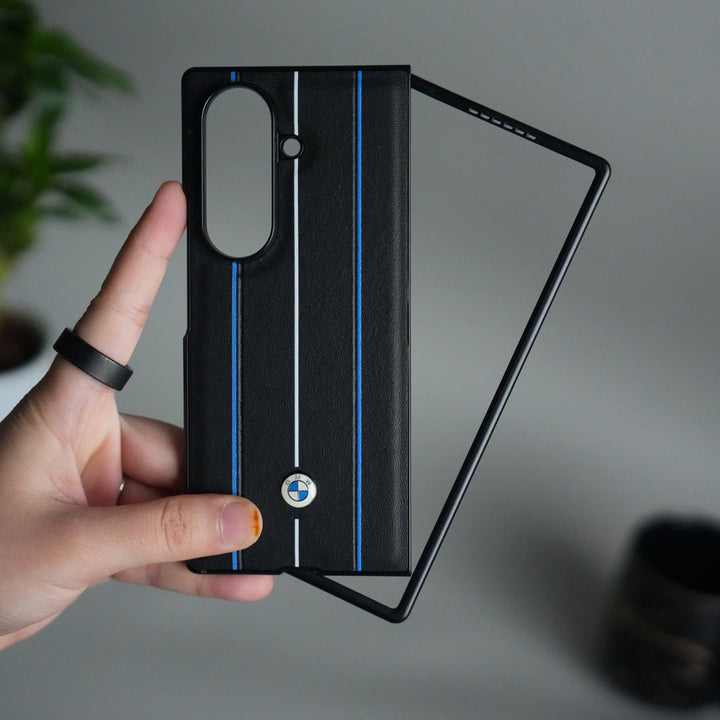Samsung Galaxy Z Fold 7 BMW Blue White Line Design Case Cover