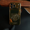 Premium Gold Shine Tiger Face for iPhone 18 Series | Protective Case