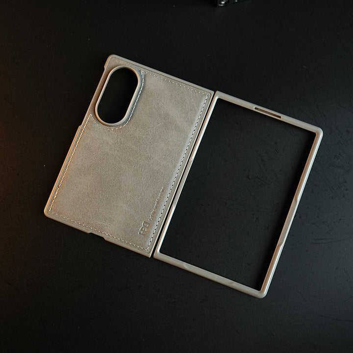 Stitched Leather Texture Case for Samsung Galaxy Z Fold 8 | Front Frame & Camera Protection