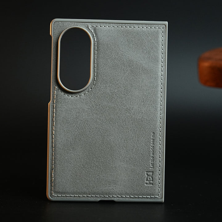 Stitched Leather Texture Case for Samsung Galaxy Z Fold 8 | Front Frame & Camera Protection