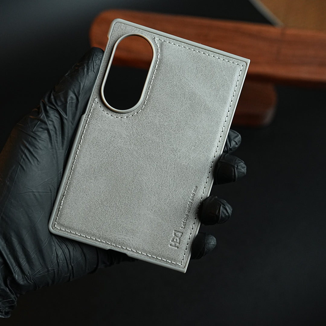 Stitched Leather Texture Case for Samsung Galaxy Z Fold 8 | Front Frame & Camera Protection