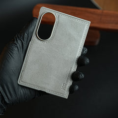 Stitched Leather Texture Case for Samsung Galaxy Z Fold 8 | Front Frame & Camera Protection