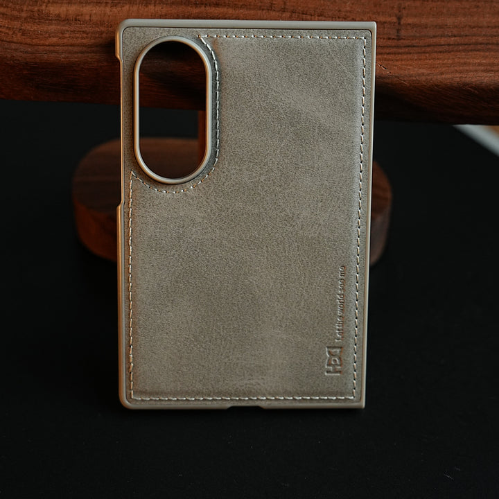 Stitched Leather Texture Case for Samsung Galaxy Z Fold 8 | Front Frame & Camera Protection