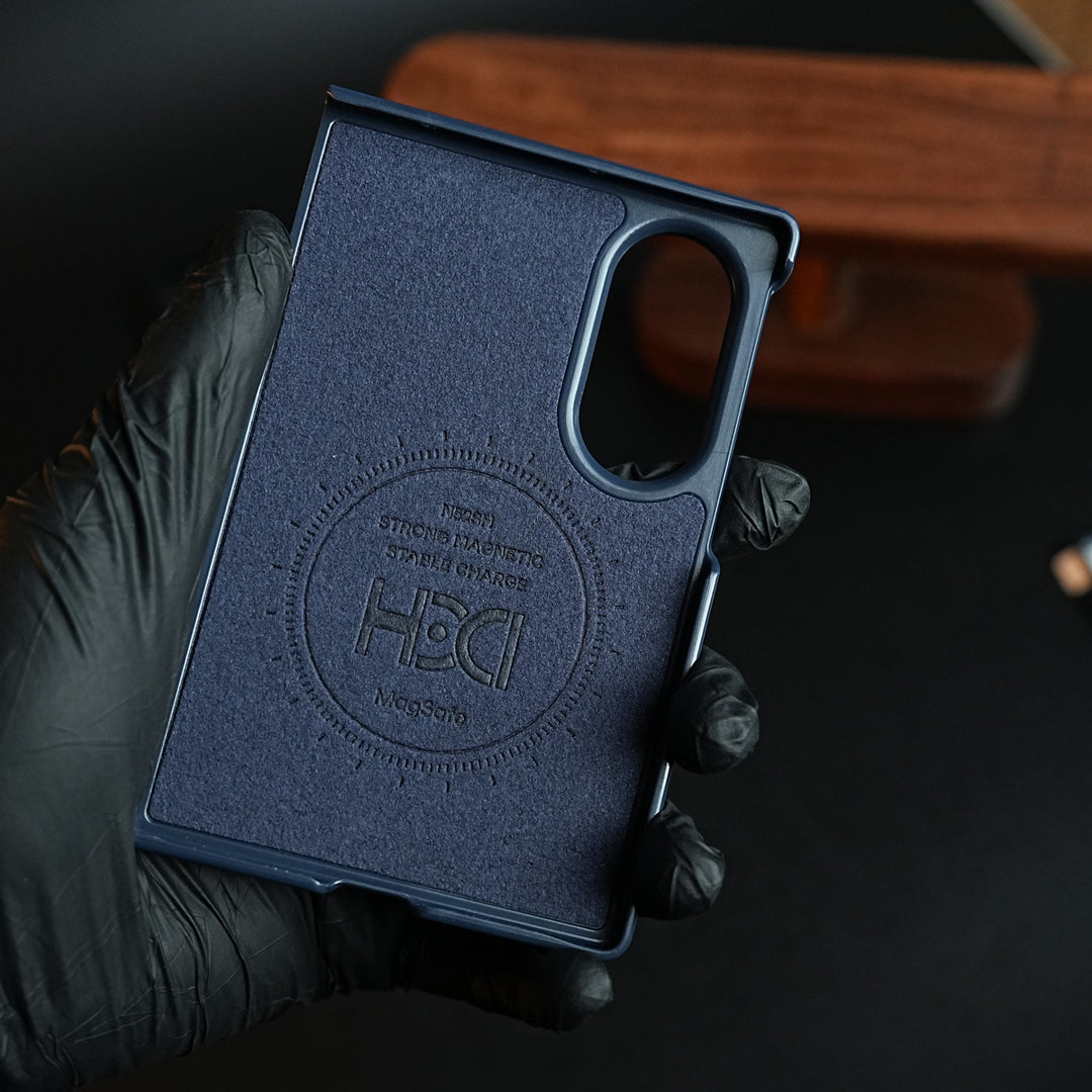 Stitched Leather Texture Case for Galaxy Z Fold 8 | Ring Stand and Front Frame