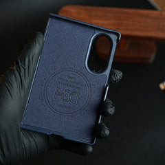 Stitched Leather Texture Case for Galaxy Z Fold 8 | Ring Stand and Front Frame