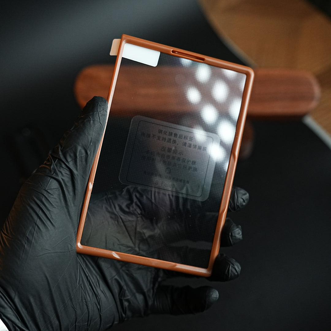 Stitched Leather Texture Case for Galaxy Z Fold 8 | Ring Stand and Front Frame