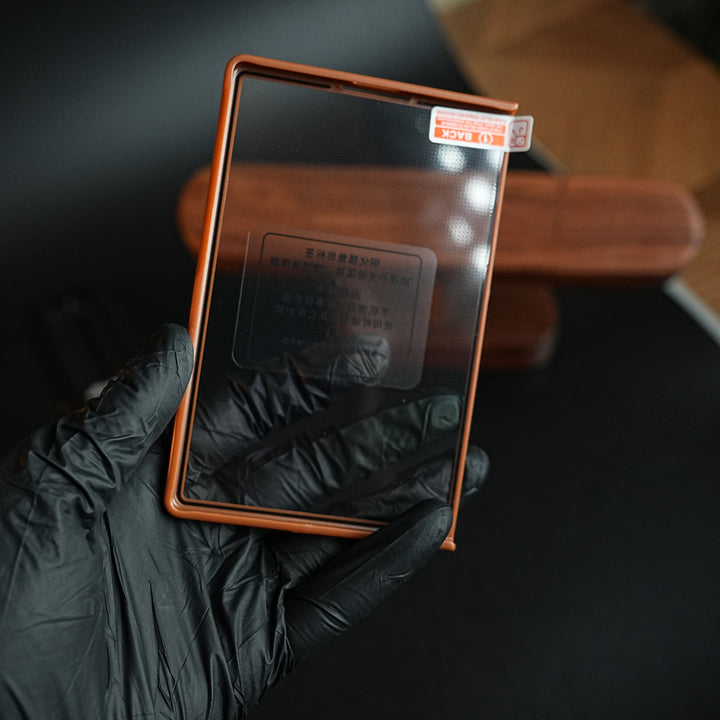 Stitched Leather Texture Case for Galaxy Z Fold 8 | Ring Stand and Front Frame