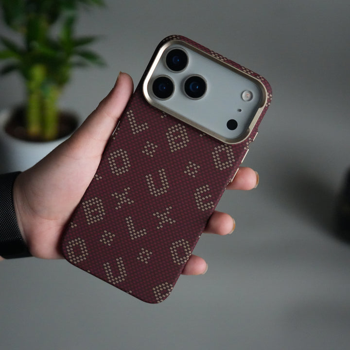 iPhone 17 Pro Aramid Fiber Case | Slim MagSafe Cover (Maroon)