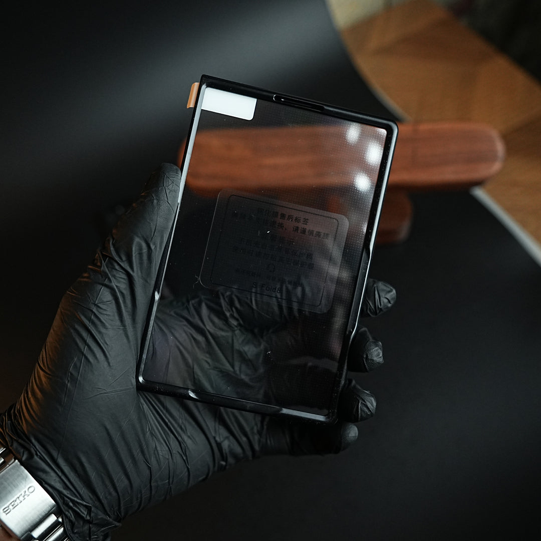 Stitched Leather Texture Case for Galaxy Z Fold 8 | Ring Stand and Front Frame