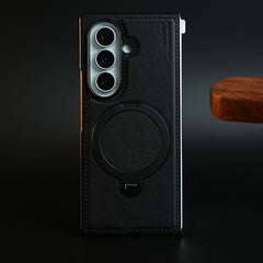 Stitched Leather Texture Case for Galaxy Z Fold 8 Ultra | Ring Stand and Front Frame