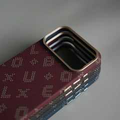Galaxy S24 Ultra Aramid Fiber Case | Slim Magnetic Charging Ring Cover | Maroon