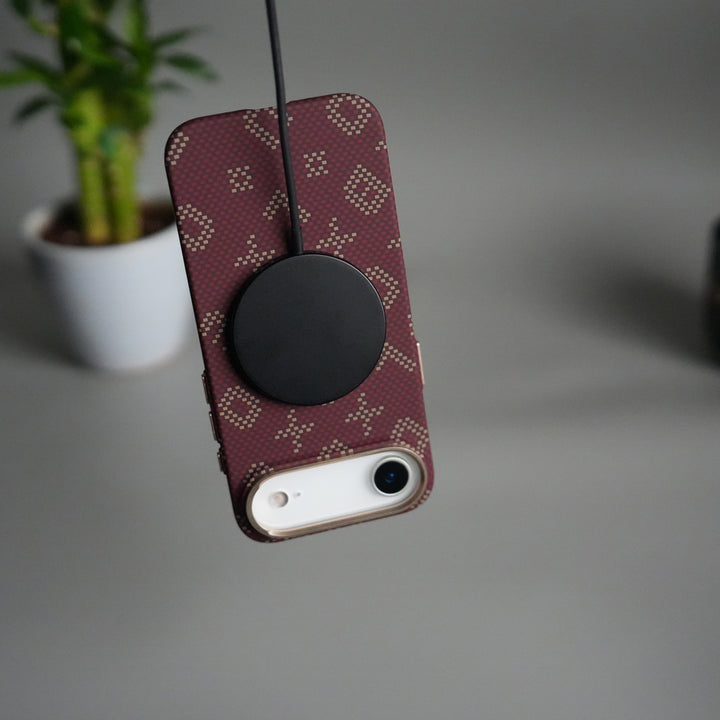 iPhone 17 Air Aramid Fiber Case | Slim MagSafe Cover | Maroon