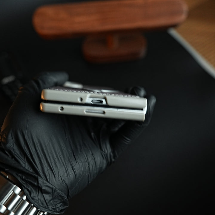 Stitched Leather Texture Case for Galaxy Z Fold 8 Ultra | Ring Stand and Front Frame