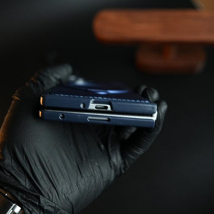 Stitched Leather Texture Case for Galaxy Z Fold 8 Ultra | Ring Stand and Front Frame