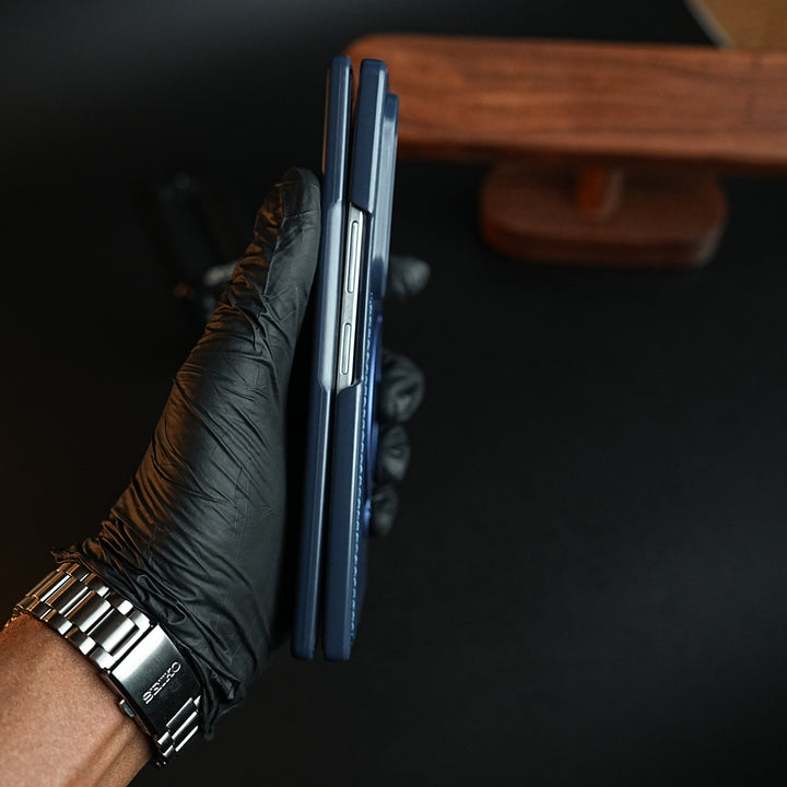 Stitched Leather Texture Case for Galaxy Z Fold 8 Ultra | Ring Stand and Front Frame