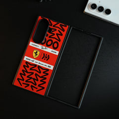 Racing Graffiti Premium Slim Case Cover For Samsung Galazy Z Fold 6 | Red & Black