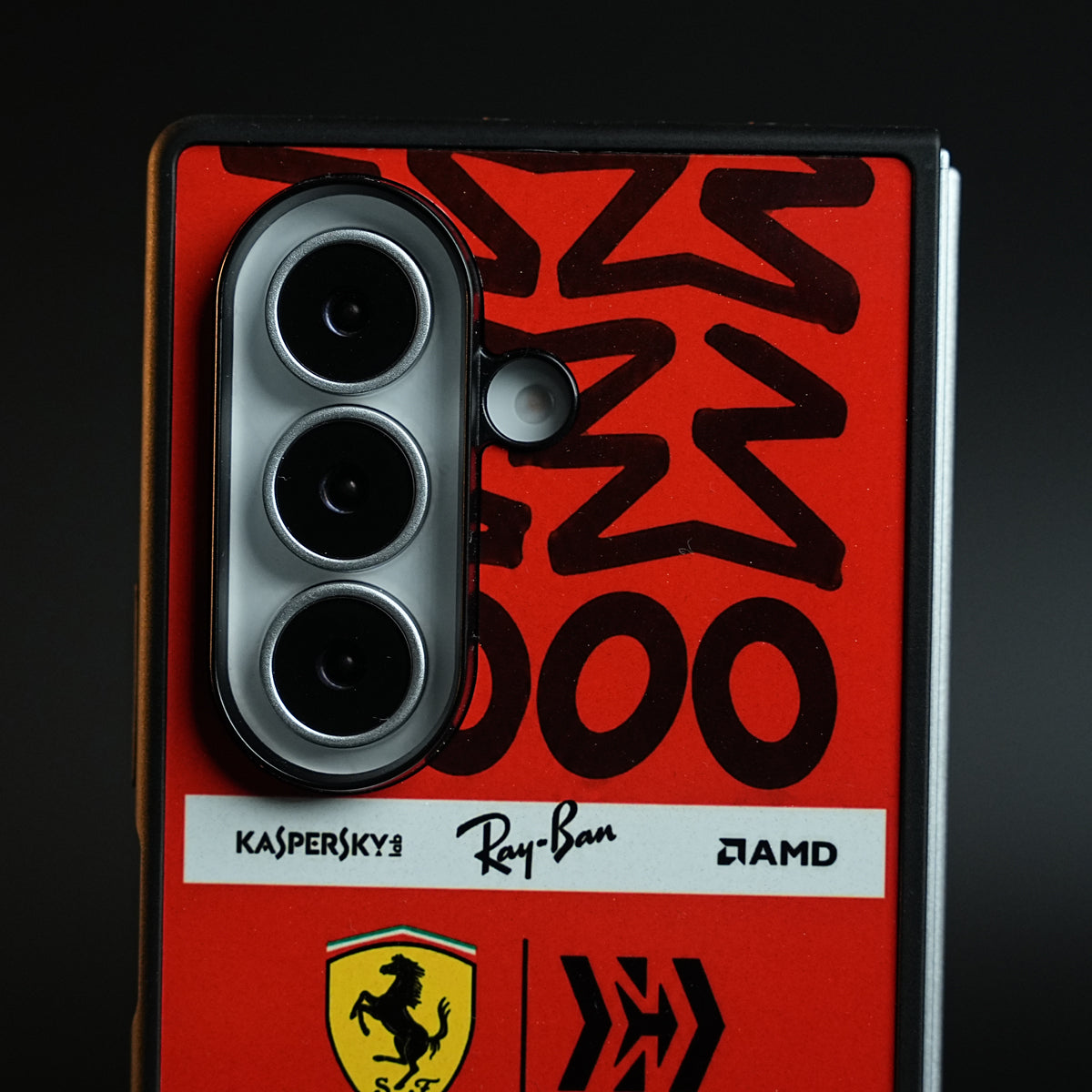 Racing Graffiti Premium Slim Case Cover For Samsung Galazy Z Fold 6 | Red & Black