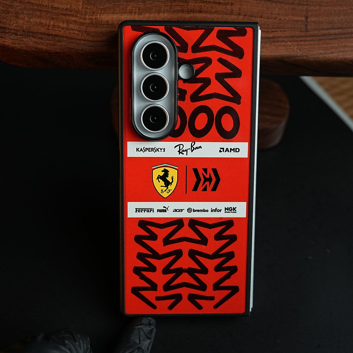 Racing Graffiti Premium Slim Case Cover For Samsung Galazy Z Fold 6 | Red & Black