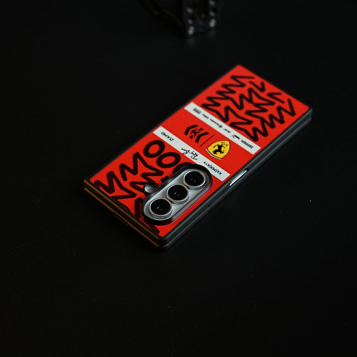Racing Graffiti Premium Slim Case Cover For Samsung Galazy Z Fold 6 | Red & Black