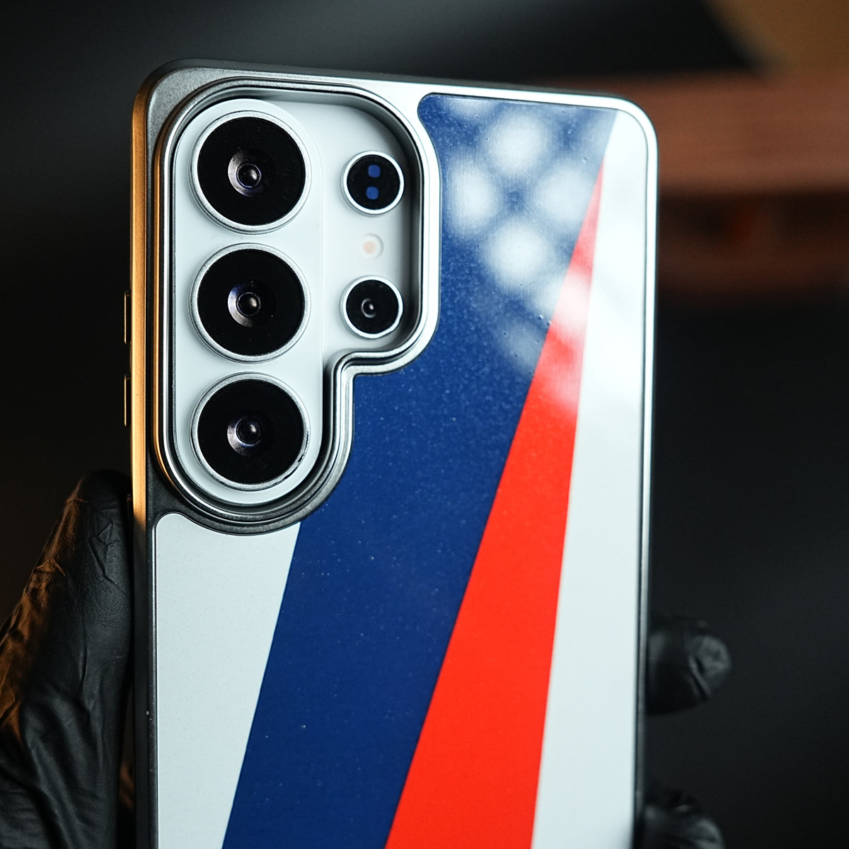 Racing Stripe Sport Chrome Plated Case Cover For Samsung Galaxy Ultra Series
