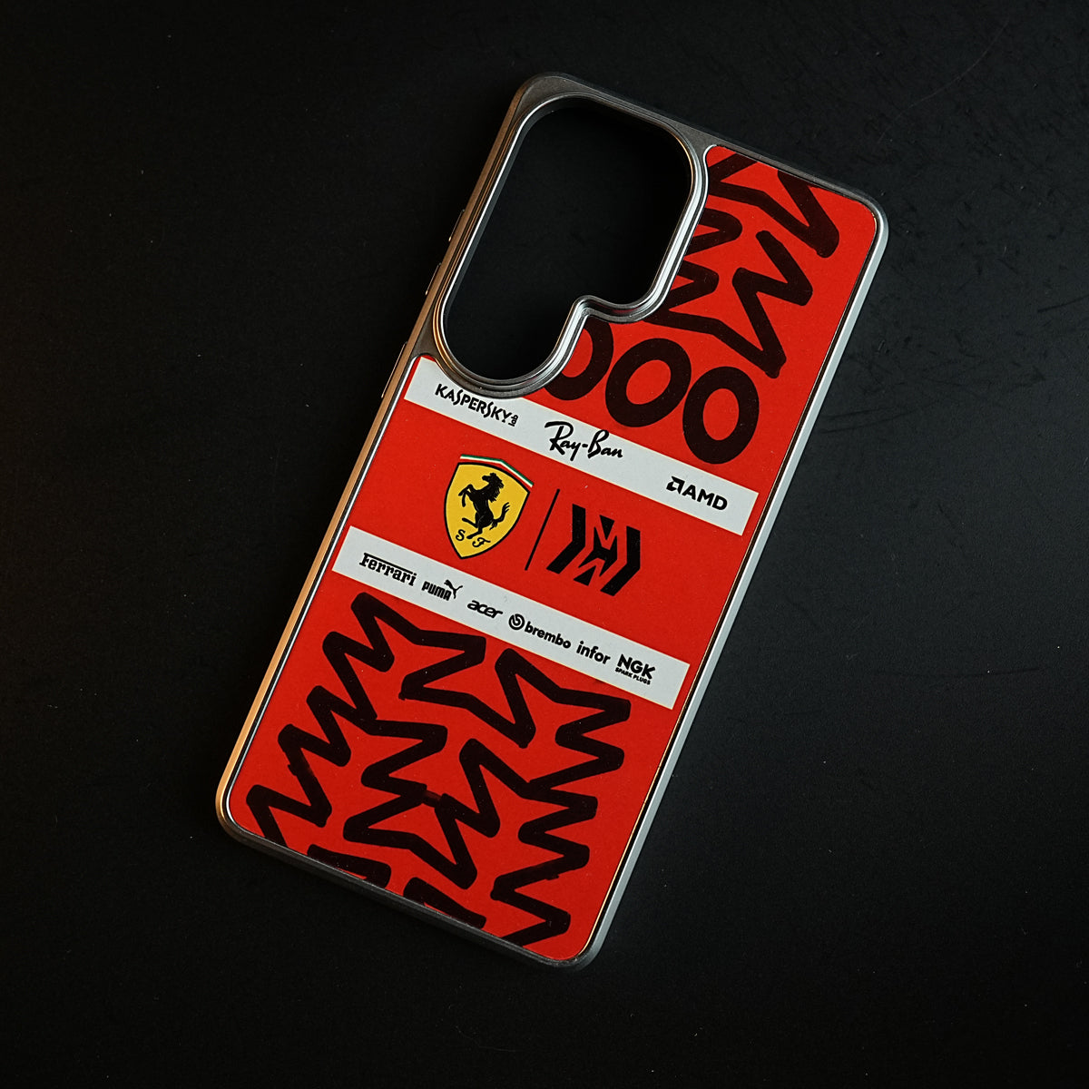 Racing Graffiti Premium Slim Case Cover For Samsung Galaxy Ultra Series| Red & Black