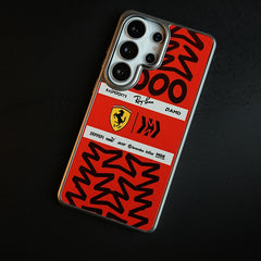 Racing Graffiti Premium Slim Case Cover For Samsung Galaxy Ultra Series| Red & Black