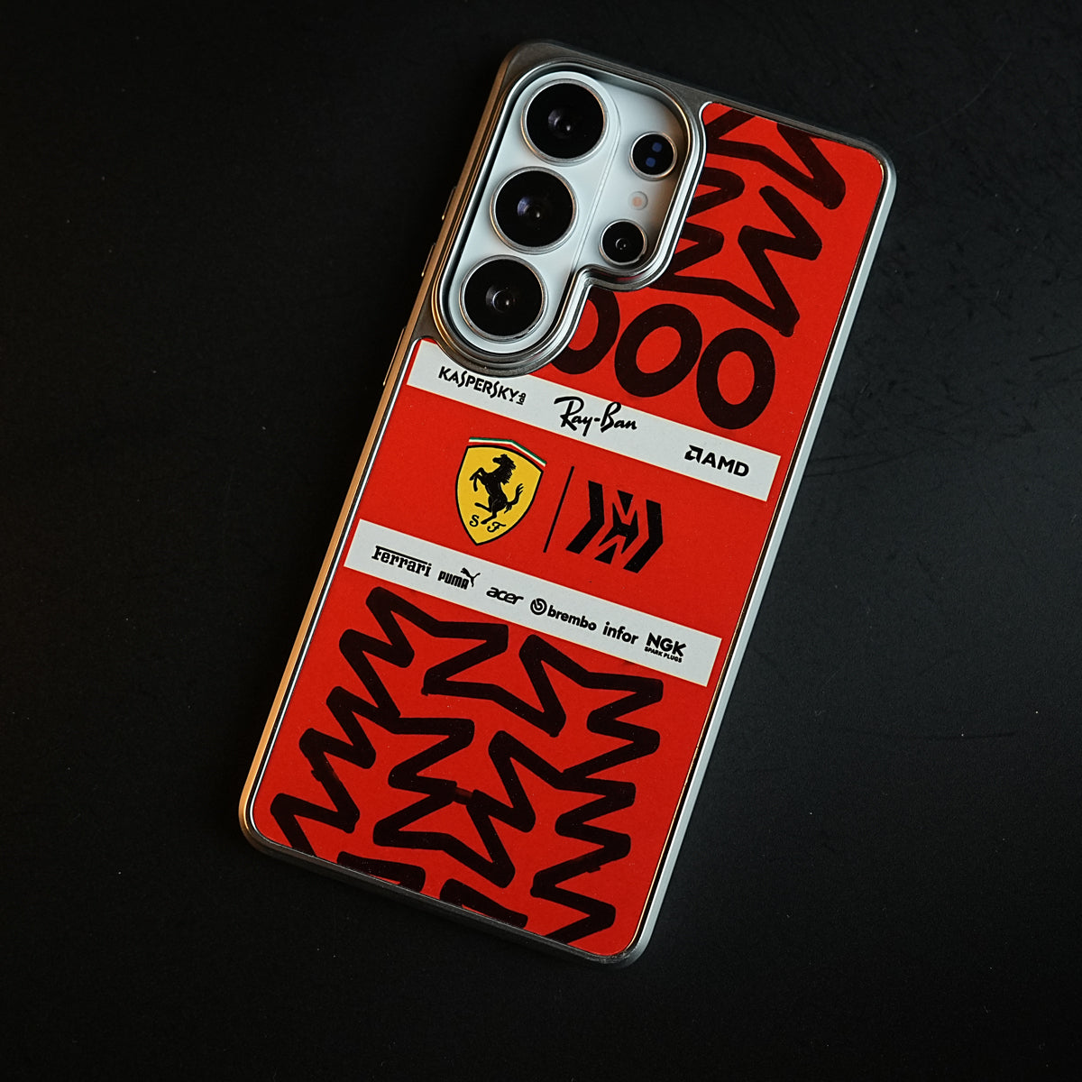 Racing Graffiti Premium Slim Case Cover For Samsung Galaxy Ultra Series| Red & Black
