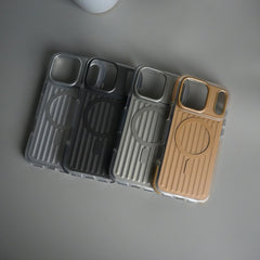 iPhone 17 Pro MagSafe Suitcase Design Case | Shockproof Ribbed Texture Back Cover