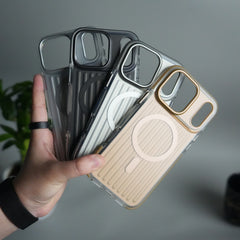 iPhone 17 Pro MagSafe Suitcase Design Case | Shockproof Ribbed Texture Back Cover