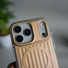 iPhone 17 Pro MagSafe Suitcase Design Case | Shockproof Ribbed Texture Back Cover
