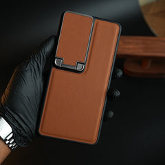 Galaxy Ultra Series Premium Leather Texture Case Metal Stand & Camera Protection