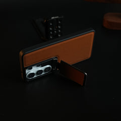 Galaxy Ultra Series Premium Leather Texture Case Metal Stand & Camera Protection