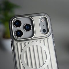 iPhone 17 Pro MagSafe Suitcase Design Case | Shockproof Ribbed Texture Back Cover