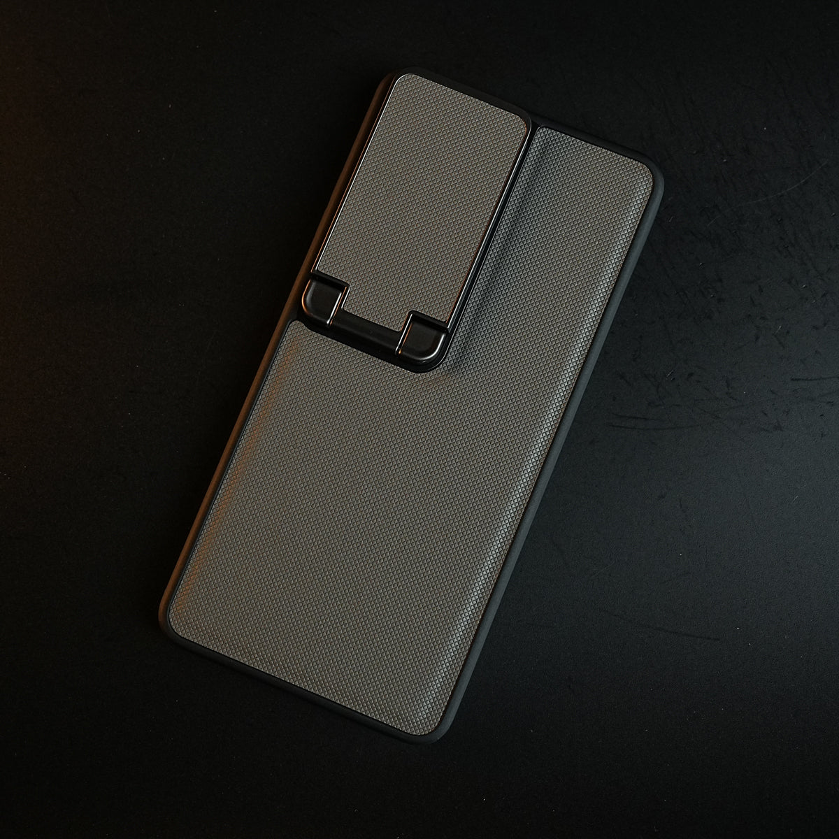 Galaxy Ultra Series Premium Leather Texture Case Metal Stand & Camera Protection