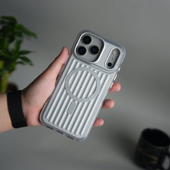 iPhone 17 Pro MagSafe Suitcase Design Case | Shockproof Ribbed Texture Back Cover