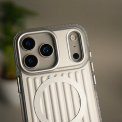iPhone 17 Pro MagSafe Suitcase Design Case | Shockproof Ribbed Texture Back Cover