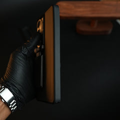 Galaxy Ultra Series Premium Leather Texture Case Metal Stand & Camera Protection