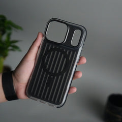 iPhone 17 Pro MagSafe Suitcase Design Case | Shockproof Ribbed Texture Back Cover
