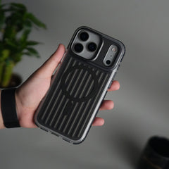 iPhone 17 Pro MagSafe Suitcase Design Case | Shockproof Ribbed Texture Back Cover