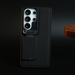 Galaxy Ultra Series Premium Leather Texture Case Metal Stand & Camera Protection